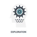 Exploration icon concept Royalty Free Stock Photo