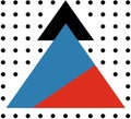 Bauhaus Triangle through Dot Grid. Abstract Finance Vector for Modern Design and Analytics Royalty Free Stock Photo