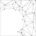 Minimalist black and white network connection geometric pattern on white background Royalty Free Stock Photo