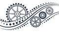 Abstract mechanical gears design, symbolizing industry and progress. vector design Generative AI Royalty Free Stock Photo