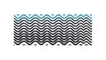 Abstract gradient wavy lines dynamic black and white pattern, vector design Generative AI Royalty Free Stock Photo