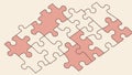Abstract Puzzle Pieces: Interlocking Geometric Design, vector design Generative AI Royalty Free Stock Photo