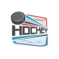 Abstract vector illustration for logo of ice hockey Royalty Free Stock Photo