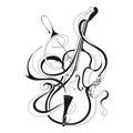 Abstract vector illustration musical instrument