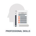 Professional skills icon concept