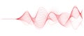 Abstract vector illustration of red colored wave lines on white background Royalty Free Stock Photo