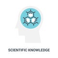 Scientific knowledge icon concept