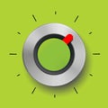 Abstract Round Metal Texture Green Tuner Red Arrow