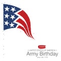 An abstract vector illustration of 245th United States Army birthday