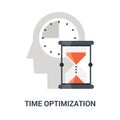 Time optimization icon concept