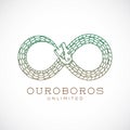 Abstract Vector Infinite Ouroboros Snake Symbol Royalty Free Stock Photo