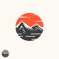 Abstract vector landscape nature or outdoor mountain Royalty Free Stock Photo