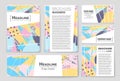 Abstract vector layout background set. For art template design, list, front page, mockup brochure theme style, banner, idea, cover