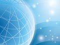 Abstract vector light blue background with globe