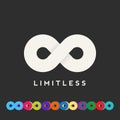 Abstract Vector Limitless Symbol, Icon or a Logo Royalty Free Stock Photo