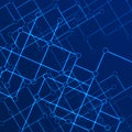 Abstract vector line background with connection points in the form of circles. Data transfer concept. Data array Royalty Free Stock Photo
