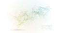 Abstract vector line cloud geometrical construction connected lines background. Minimalistic geometric structure. Graphic plexus