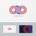 Abstract vector logo business card. Vector template.