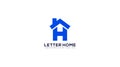 Abstract vector logo combines house and the letter H logo design Royalty Free Stock Photo