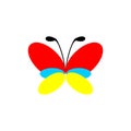 Abstract vector logo design of butterfly. vector illustration