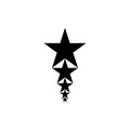 Abstract vector logo design of five star. vector illustration