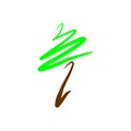 Abstract vector logo design for tree, nature, gardens. vector illustration