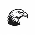 Minimalist Eagle Head Vector Illustration On White Background