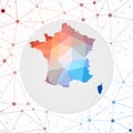 Abstract vector map of France.