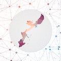 Abstract vector map of Okinawa Island.