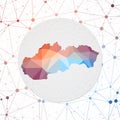 Abstract vector map of Slovakia.