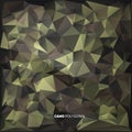 Abstract Vector Military Camouflage Background Made of Geometric Triangles Shapes Royalty Free Stock Photo