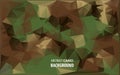 Abstract Vector Military Camouflage Background Made of Geometric Triangles Shapes. Royalty Free Stock Photo