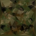 Abstract Vector Military Camouflage Background Made of Geometric Triangles Shapes.Polygonal style. Royalty Free Stock Photo