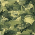 Abstract Vector Military Camouflage Background Made of Geometric Triangles Shapes.Polygonal style. Royalty Free Stock Photo