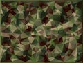 Abstract Vector Military Camouflage Background Made of Geometric Triangles Shapes.Polygonal style. Royalty Free Stock Photo