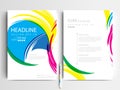 Abstract vector modern flyers brochure design templates