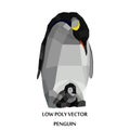 Abstract vector of mother penguin and her child