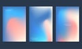 Abstract vector multicolored blurred background set Royalty Free Stock Photo