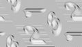 Abstract vector numbers seamless isometric moire pattern with li