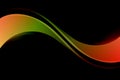 Abstract vector orange to green tonal wavy shaded Royalty Free Stock Photo