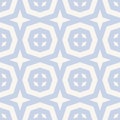 Abstract vector ornamental geometric seamless pattern. Blue and white color Royalty Free Stock Photo