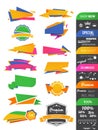 Abstract vector pack of modern colorful labels