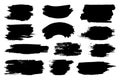 Abstract vector paint set. Isolated grunge elements for paper design. Ink paint brush stains or spots on white Royalty Free Stock Photo