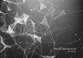 Abstract vector particles and lines. Plexus effect. Futuristic illustration. Polygonal Cyber Structure. Data Connection Concept
