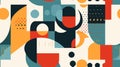 Abstract Vector Pattern Graphics With Simple Geometric Shapes Royalty Free Stock Photo
