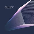 Abstract vector poster geometric objects, lines and bright points in a minimalist style