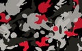 Red and grey camouflage texture - Vector Illustration