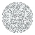 Abstract vector round maze of high complexity