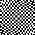 Abstract vector seamless moire pattern with checkerboard. Royalty Free Stock Photo