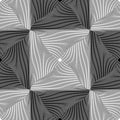 Abstract vector seamless moire pattern with cubic lattice lines. Royalty Free Stock Photo